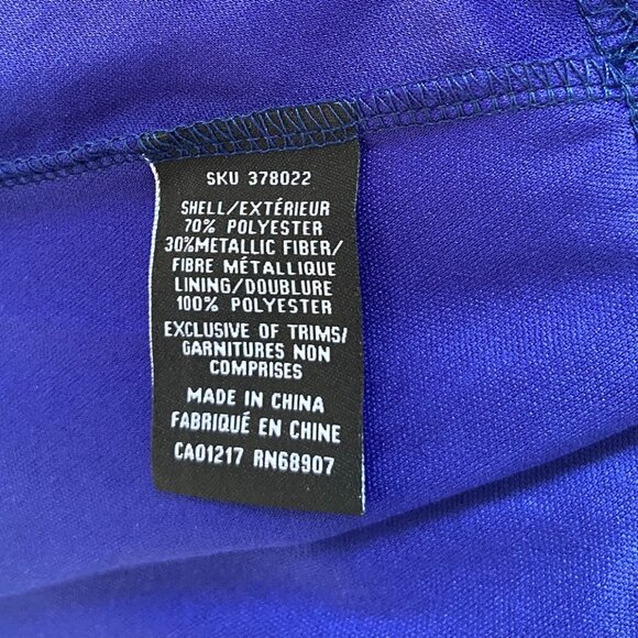 Le Chateau _ Navy Blue Mesh Sparkle Party Dress SIZE M - Picture 9 of 11